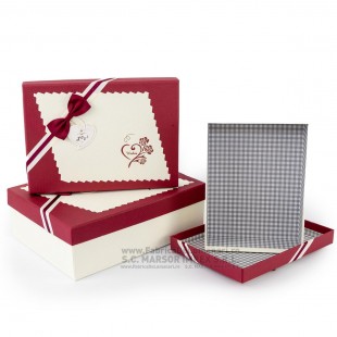 Set 3 cutii dreptunghiulare roz-gri pentru aranjamente florale